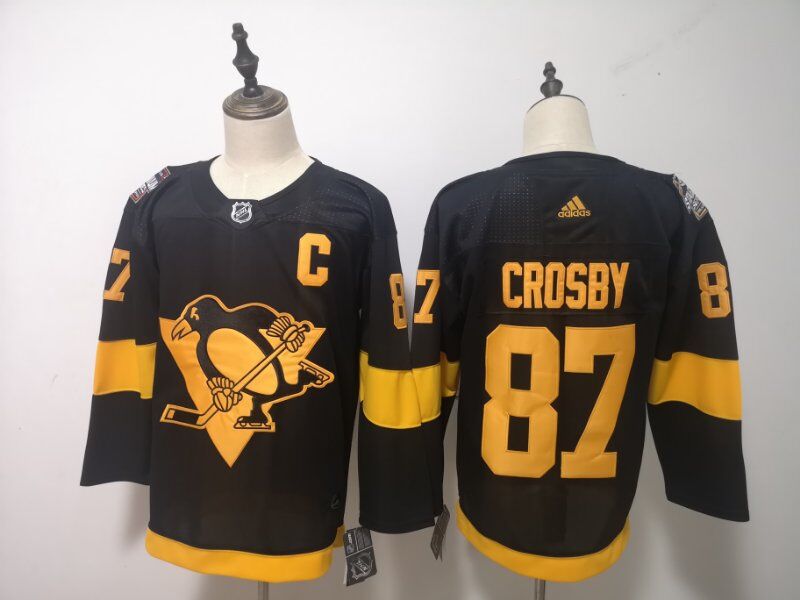 Pittsburgh Penguins CROSBY #87 Black NHL Jersey 02