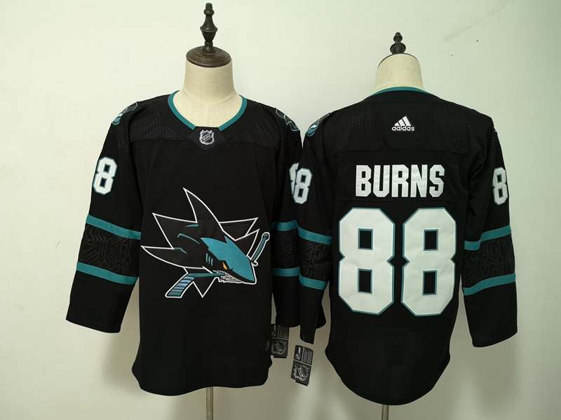 San Jose Sharks BURNS #88 Black NHL Jersey