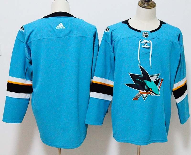 San Jose Sharks Custom Blue NHL Jersey