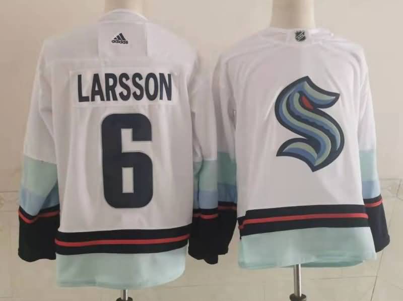 Seattle Kraken LARSSON #6 White NHL Jersey