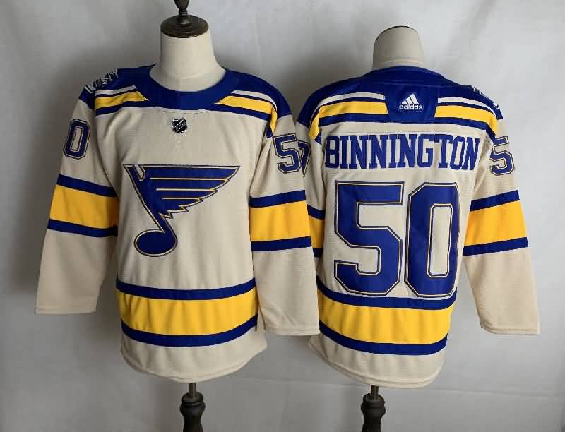 St Louis Blues BINNINGTON #50 Cream NHL Jersey