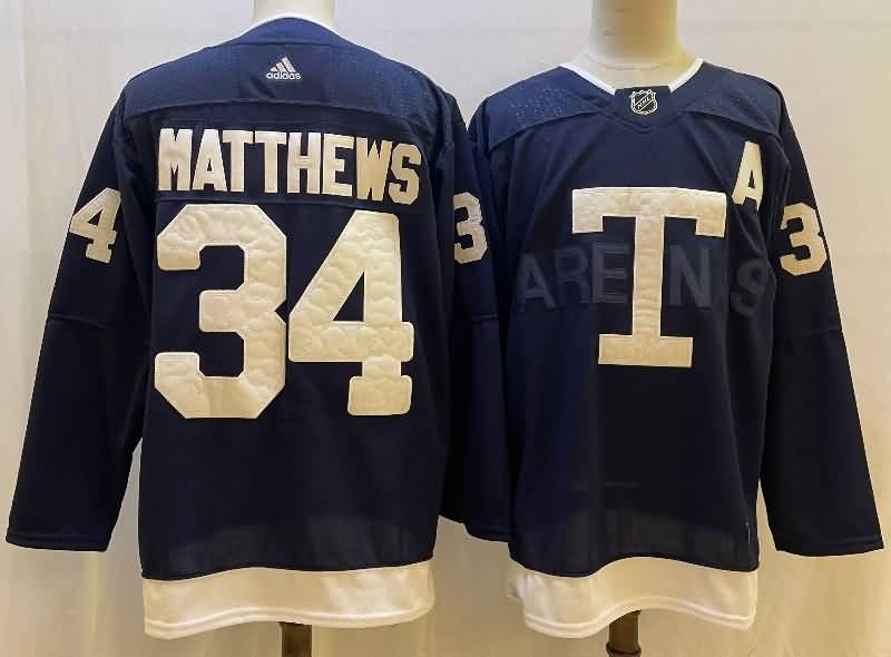 Toronto Maple Leafs MATTHEWS #34 Dark Blue NHL Jersey