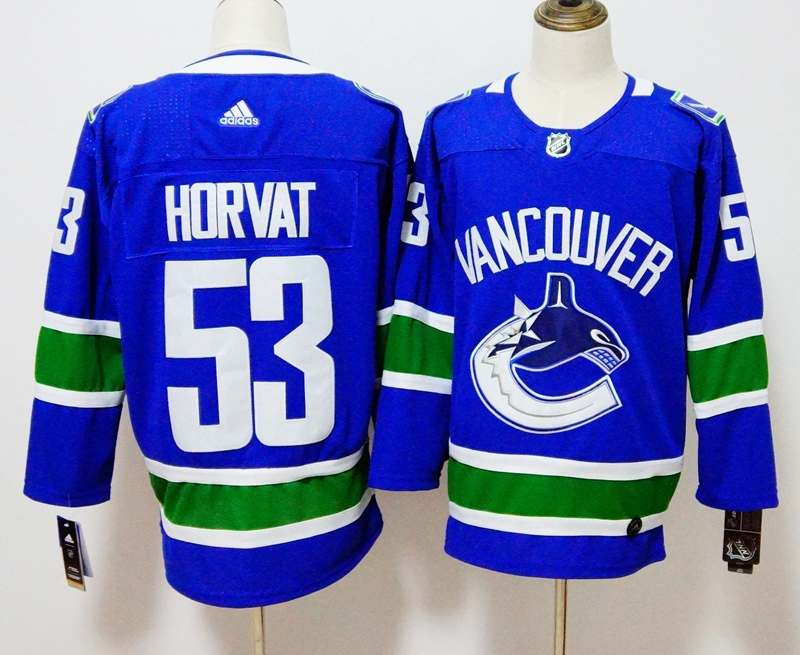 Vancouver Canucks HORVAT #53 Blue NHL Jersey