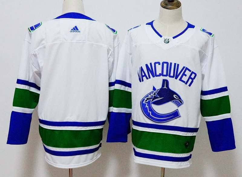 Vancouver Canucks Custom White NHL Jersey