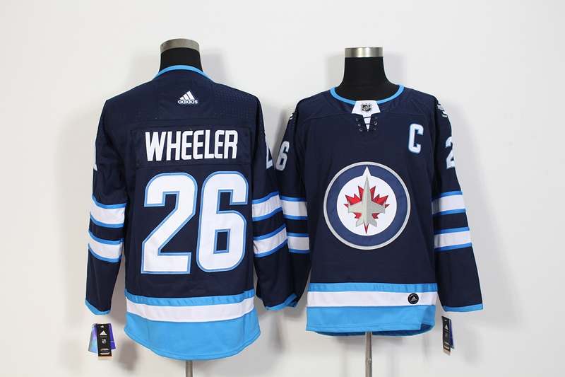 Winnipeg Jets WHEELER #26 Dark Blue NHL Jersey