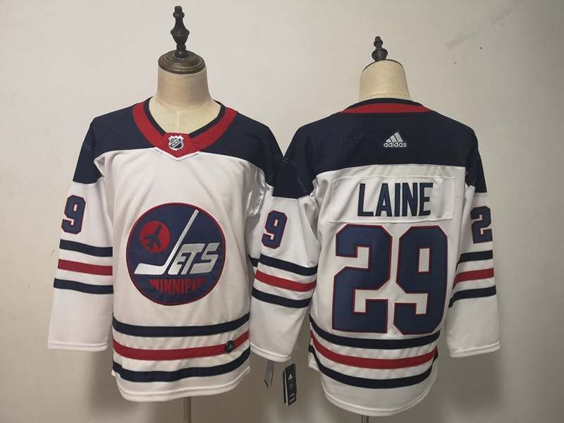 Winnipeg Jets LAINE #29 White NHL Jersey 02
