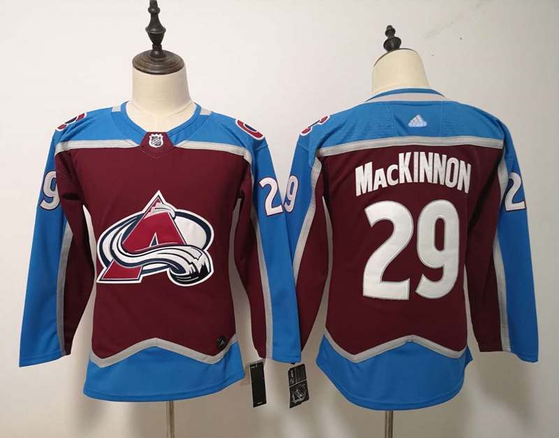 Colorado Avalanche MACKINNON #29 Maroon Women NHL Jersey