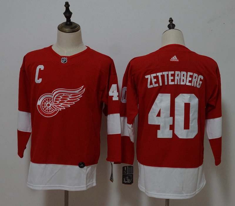 Detroit Red Wings ZETTERBERG #40 Red Women NHL Jersey
