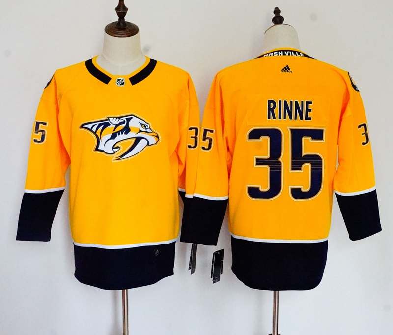 Nashville Predators RINNE #35 Yellow Women NHL Jersey