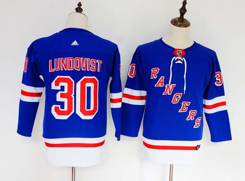 New York Rangers LUNDQVIST #30 Blue Women NHL Jersey