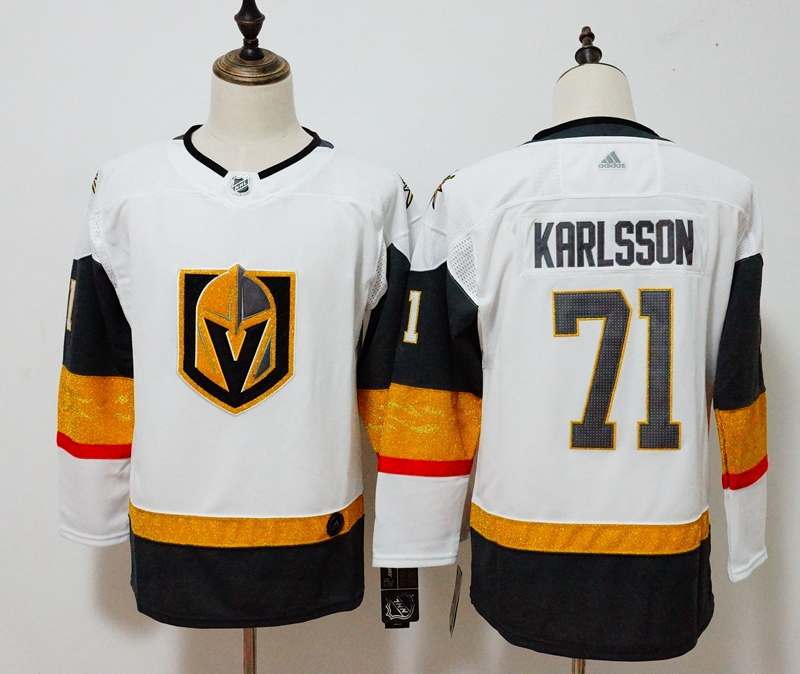 Vegas Golden Knights KARLSSON #71 White Women NHL Jersey