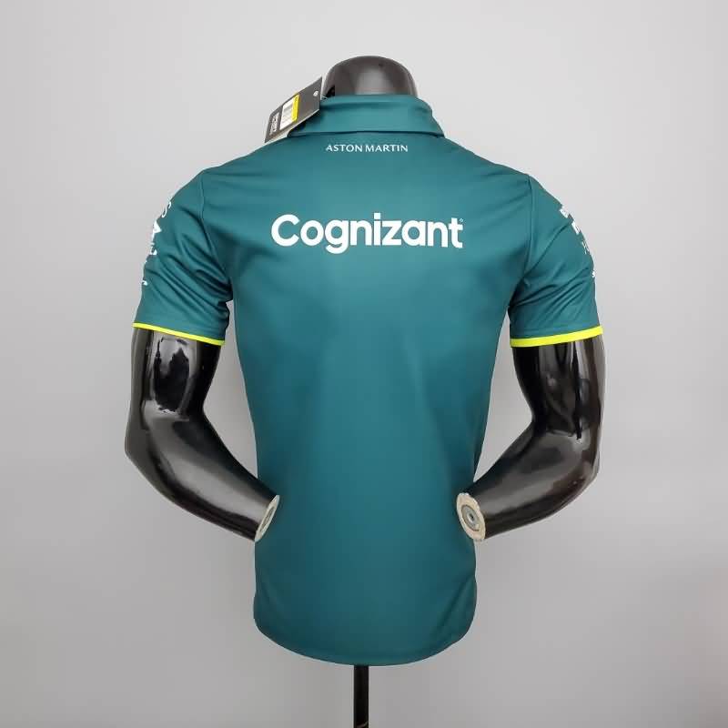 AAA(Thailand) Aston Martin 2021 Green Polo Soccer T-Shirt