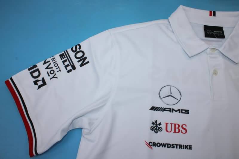 AAA(Thailand) Mercedes 2021 White Polo Soccer T-Shirt