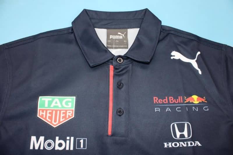 AAA(Thailand) Red Bull 2021 Dark Blue Polo Soccer T-Shirt 02