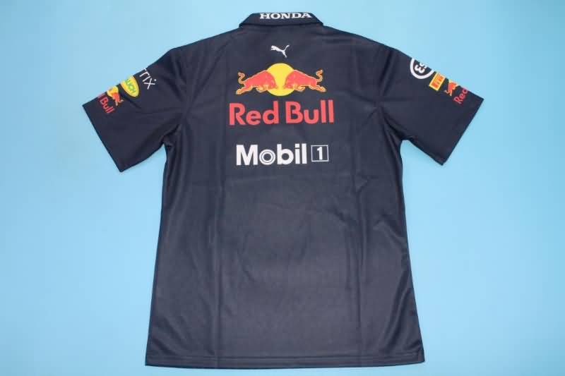 AAA(Thailand) Red Bull 2021 Dark Blue Polo Soccer T-Shirt 02