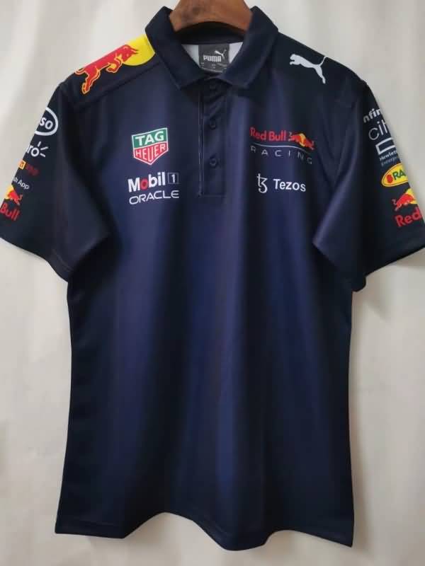AAA(Thailand) Red Bull 2021 Dark Blue Polo Soccer T-Shirt 03