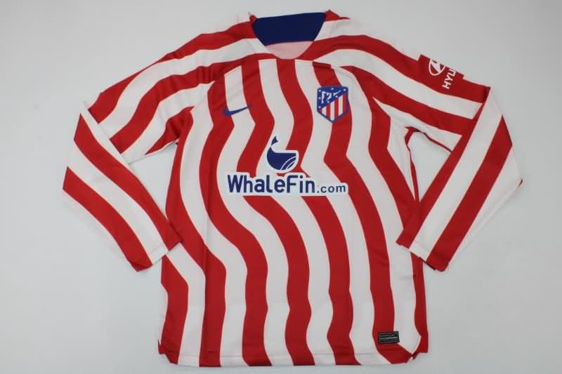 AAA(Thailand) Atletico Madrid 22/23 Home Long Slevee Soccer Jersey
