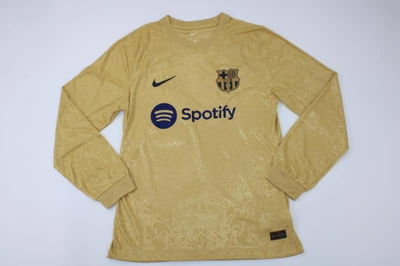 AAA(Thailand) Barcelona 22/23 Away Long Sleeve Soccer Jersey(Player)