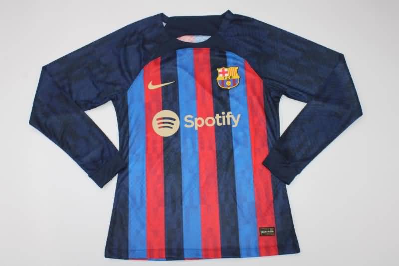 AAA(Thailand) Barcelona 22/23 Home Long Slevee Soccer Jersey (Player)