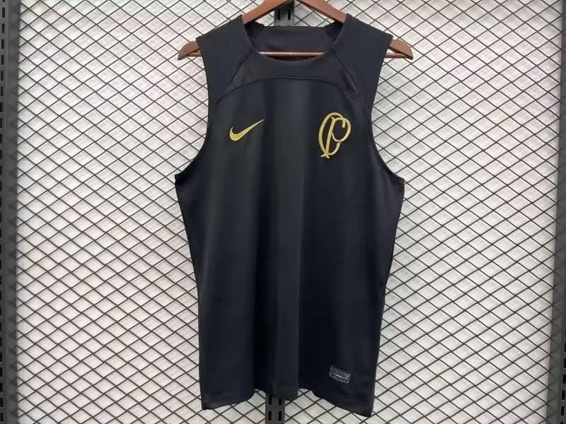 AAA(Thailand) Corinthians 2022 Black Vest Soccer Jersey 02