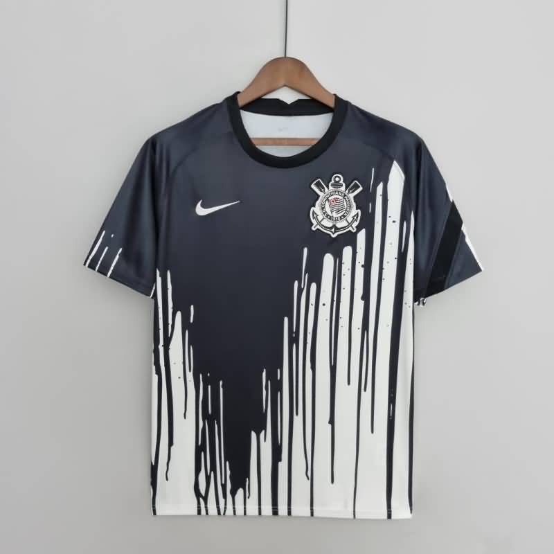 AAA(Thailand) Corinthians 2022 Black White Soccer Jersey(Player)