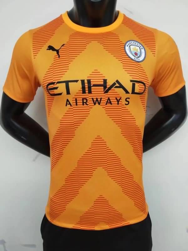 AAA(Thailand) Manchester City 22/23 Goalkeeper Orange Soccer Jersey(Player)