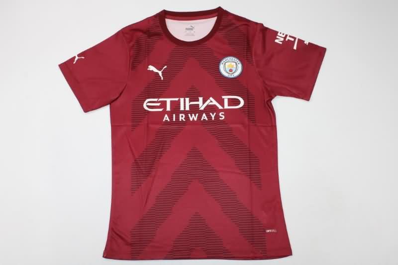 AAA(Thailand) Manchester City 22/23 Goalkeeper Red Soccer Jersey(Player)