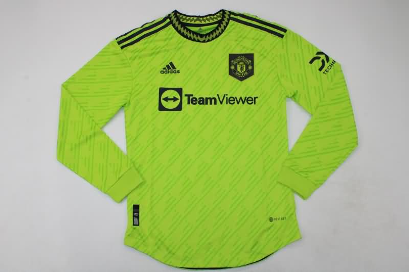 AAA(Thailand) Manchester United 22/23 Third Long Slevee Soccer Jersey (Player)
