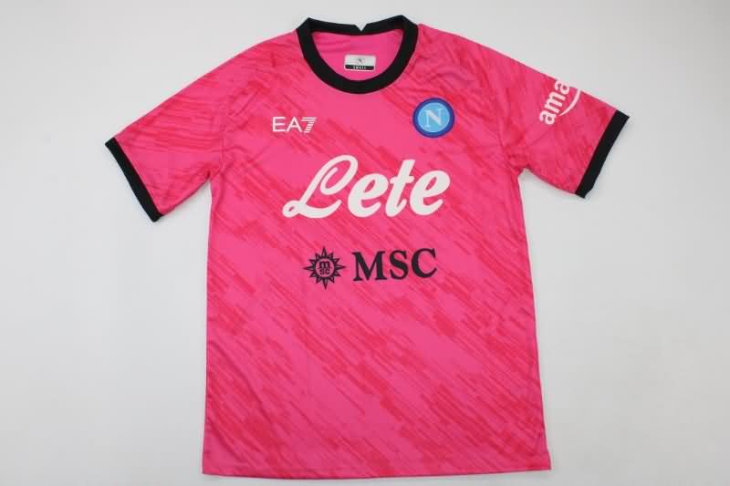 AAA(Thailand) Napoli 22/23 Goalkeeper Pink Soccer Jersey