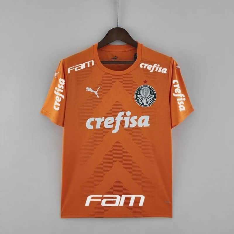 AAA(Thailand) Palmeiras 2022 Goalkeeper Orange Sponsor Soccer Jersey