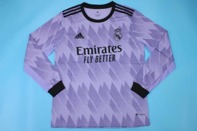 AAA(Thailand) Real Madrid 22/23 Away Long Slevee Soccer Jersey