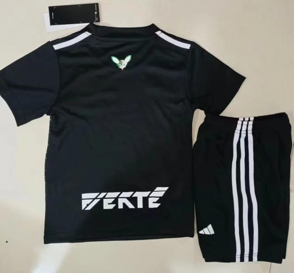 Algeria 2023 Kids Black Soccer Jersey And Shorts