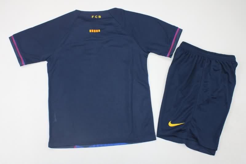 Barcelona 23/24 Kids Training Soccer Jersey And Shorts