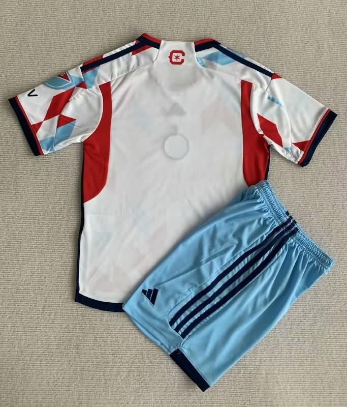 Chicago Fire 2023 Kids Away Soccer Jersey And Shorts