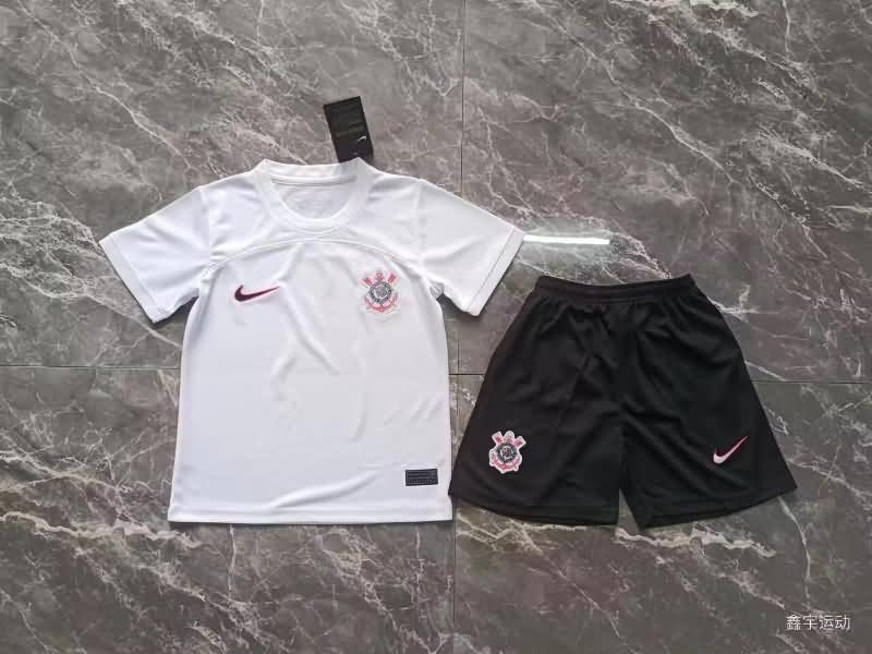 Corinthians 2023 Kids Home Soccer Jersey And Shorts