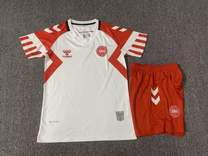 Denmark 2023 Kids Away Soccer Jersey And Shorts