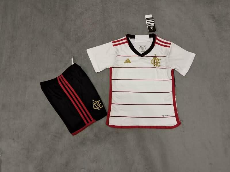 Flamengo 2023 Kids Away Soccer Jersey And Shorts