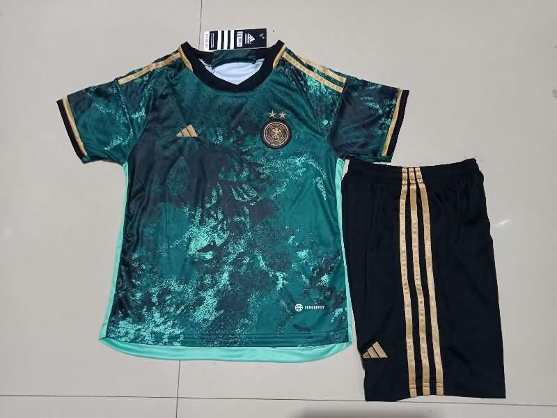 Germany 2023 Kids Away Soccer Jersey And Shorts