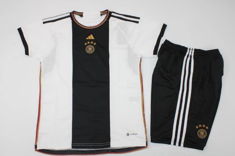 Germany 2022 Kids Home Soccer Jersey And Shorts