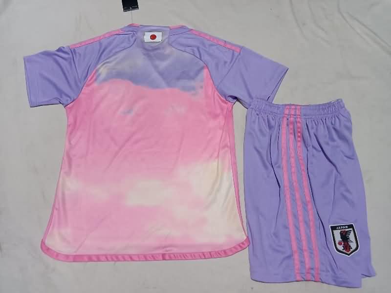 Japan 2023 Kids Away Soccer Jersey And Shorts