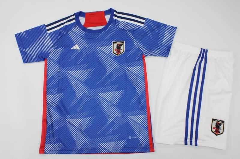Japan 2022 Kids Home Soccer Jersey And Shorts