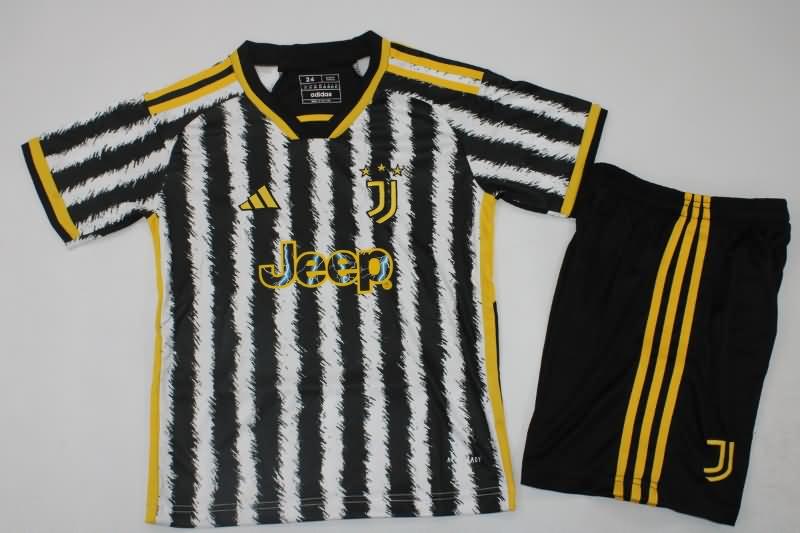 Juventus 23/24 Kids Home Soccer Jersey And Shorts