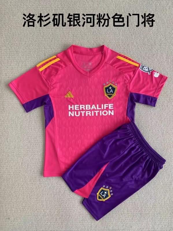 Los Angeles FC 2023 Kids Goalkeeper Pink Soccer Jersey And Shorts