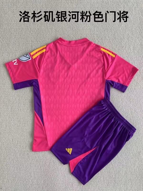 Los Angeles FC 2023 Kids Goalkeeper Pink Soccer Jersey And Shorts