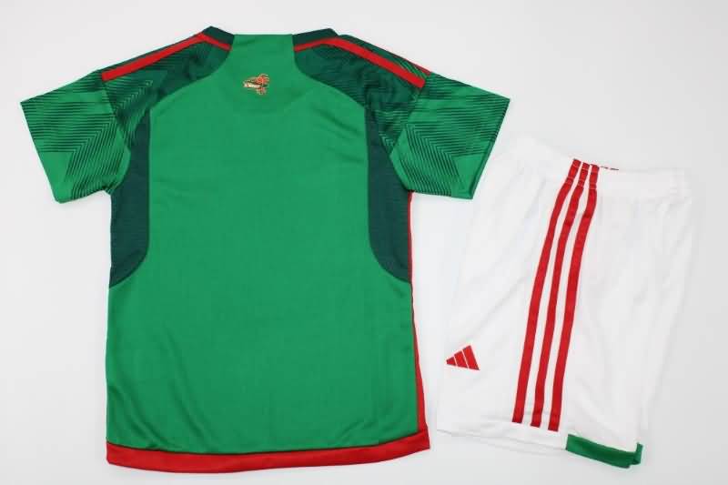 Mexico 2022 Kids Home Soccer Jersey And Shorts