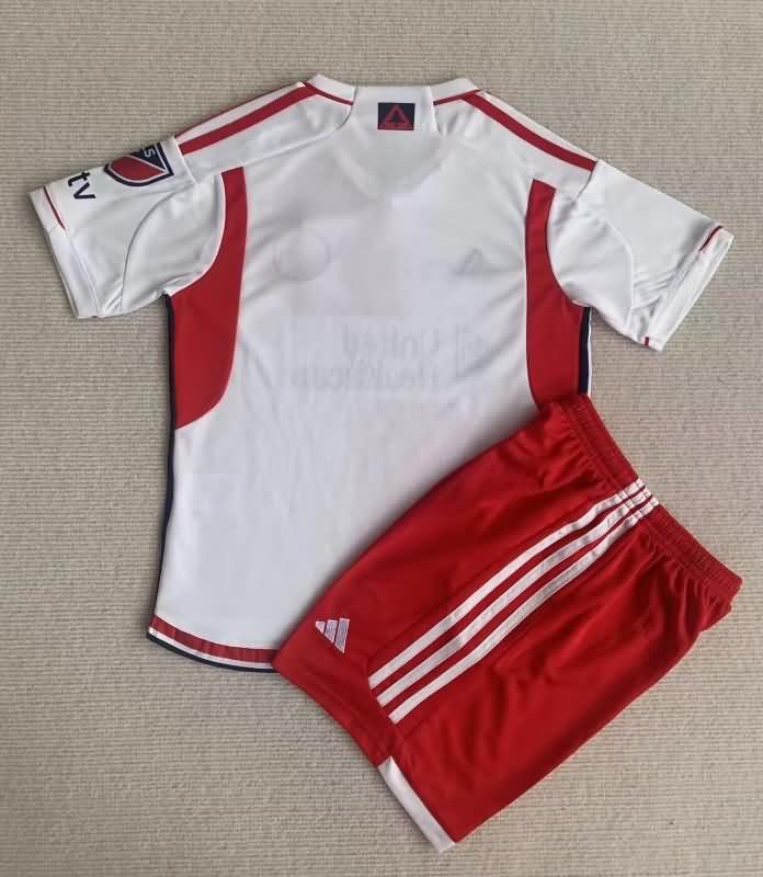 New England 2023 Kids Away Soccer Jersey And Shorts