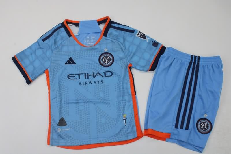 New York City 2023 Kids Home Soccer Jersey And Shorts