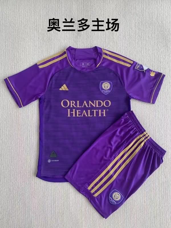 Orlando City 2023 Kids Home Soccer Jersey And Shorts