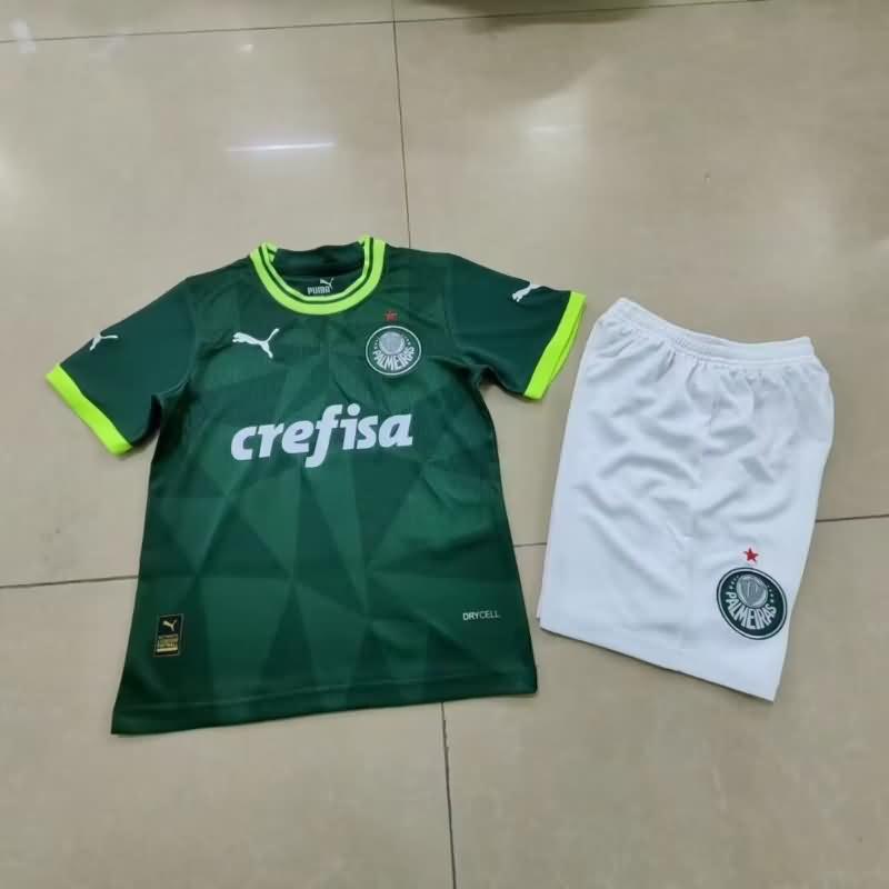 Palmeiras 2023 Kids Home Soccer Jersey And Shorts