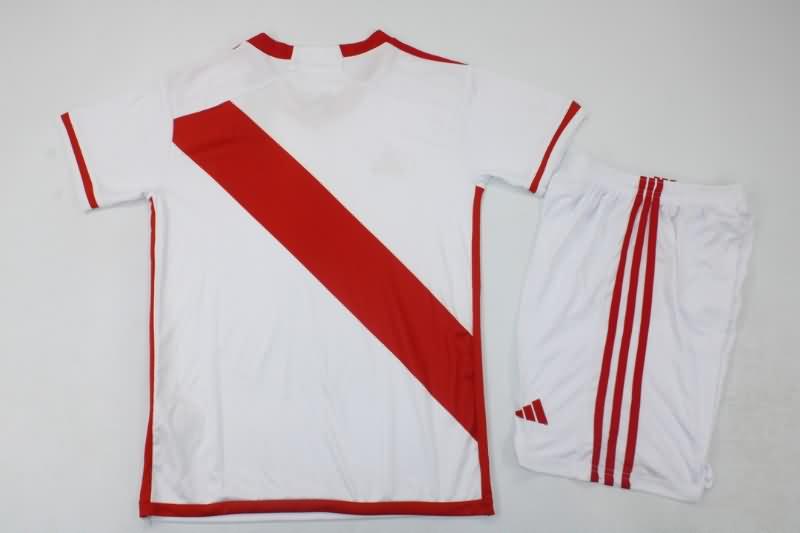 Peru 2023 Kids Home Soccer Jersey And Shorts